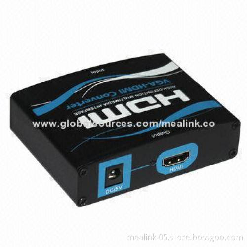 VGA + R/L to HDMI Converter with 5V DC/1A Power Supply